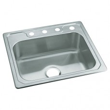 STERLING 14631-4-NA Middleton 25-inch by 22-inch Top-mount Single Bowl Kitchen Sink  Stainless Steel - B000KG6UHQ